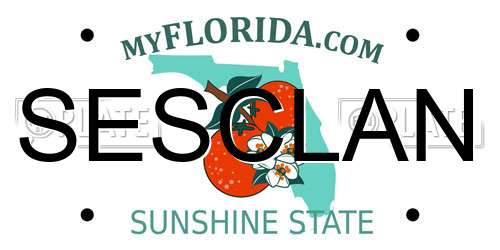 SESCLAN Florida License Plate