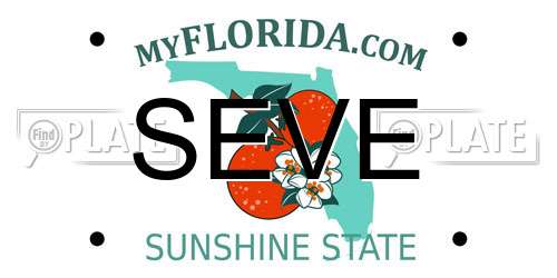 SEVE Florida License Plate