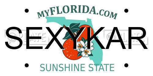 SEXYKAR Florida License Plate