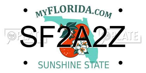 SF2A2Z Florida License Plate