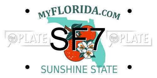 SF7 Florida License Plate