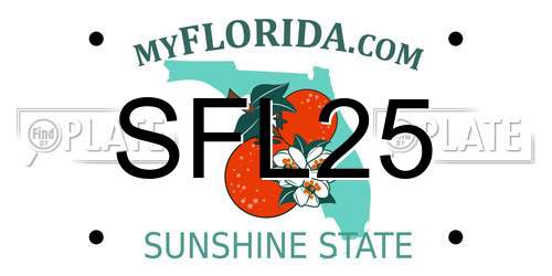 SFL25 Florida License Plate