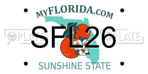 SFL26 Florida License Plate