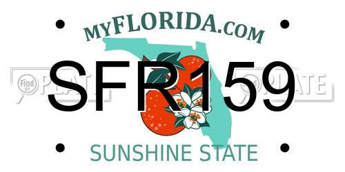 SFR159 Florida License Plate