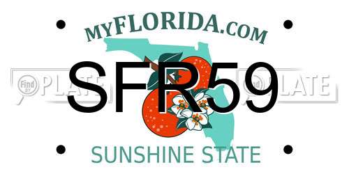 SFR59 Florida License Plate