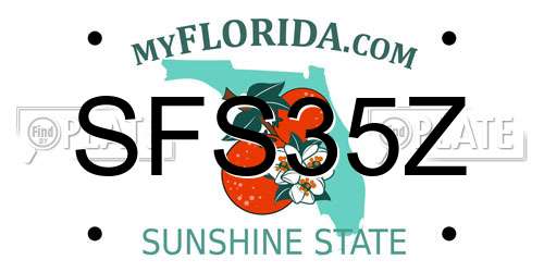 SFS35Z Florida License Plate