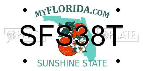SFS38T Florida License Plate