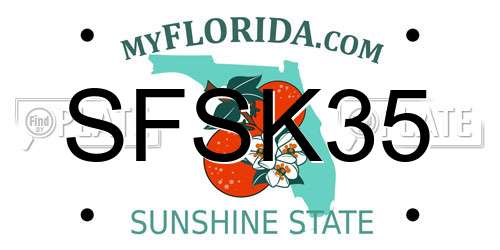 SFSK35 Florida License Plate