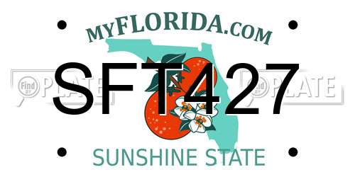 SFT427 Florida License Plate