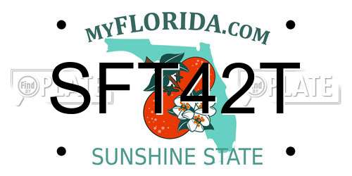 SFT42T Florida License Plate