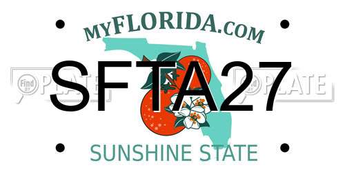 SFTA27 Florida License Plate