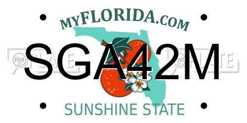 SGA42M Florida License Plate