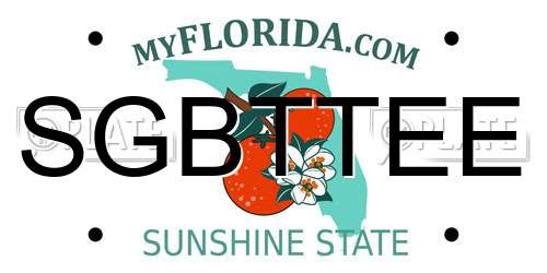SGBTTEE Florida License Plate