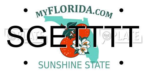 SGETTTT Florida License Plate