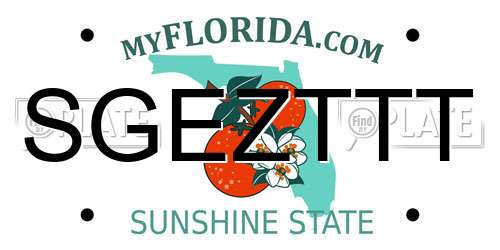 SGEZTTT Florida License Plate