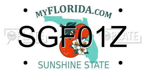 SGF01Z Florida License Plate