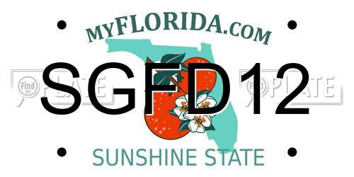 SGFD12 Florida License Plate