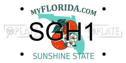 SGH1 Florida License Plate