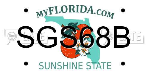 SGS68B Florida License Plate