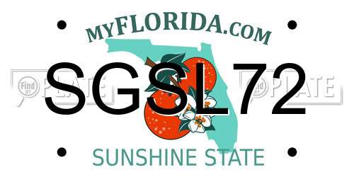 SGSL72 Florida License Plate