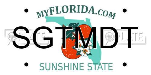 SGTMDT Florida License Plate