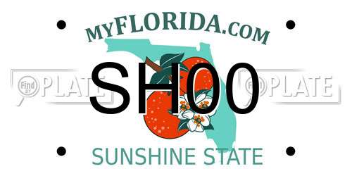 SH00 Florida License Plate