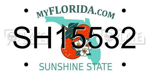 SH15532 Florida License Plate