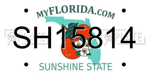 SH15814 Florida License Plate