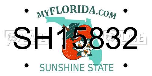 SH15832 Florida License Plate