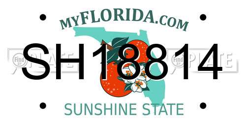 SH18814 Florida License Plate
