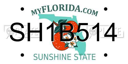 SH1B514 Florida License Plate