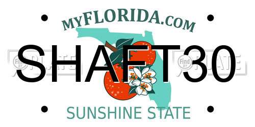 SHAFT30 Florida License Plate