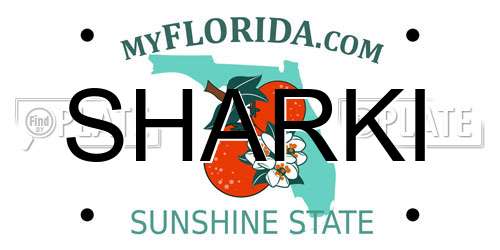 SHARKI Florida License Plate