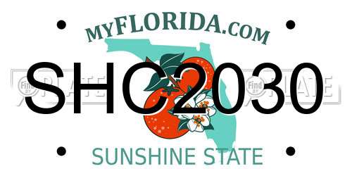 SHC2030 Florida License Plate