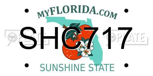 SHC717 Florida License Plate