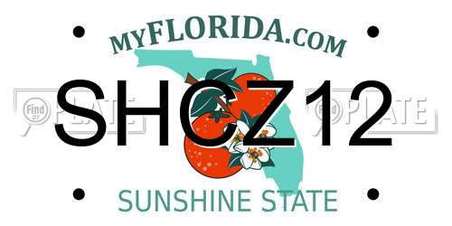 SHCZ12 Florida License Plate