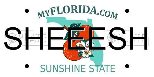 SHEEESH Florida License Plate