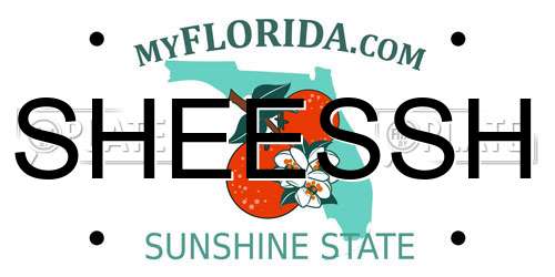 SHEESSH Florida License Plate