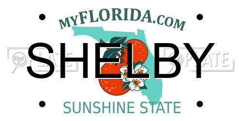 SHELBY Florida License Plate
