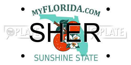 SHER Florida License Plate
