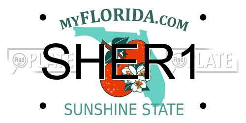 SHER1 Florida License Plate