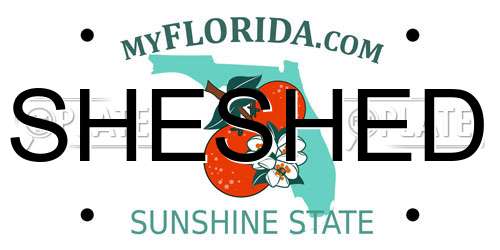 SHESHED Florida License Plate
