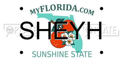 SHEYH Florida License Plate