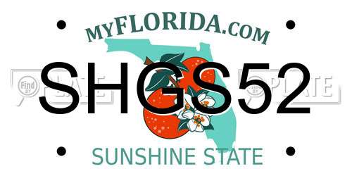 SHGS52 Florida License Plate