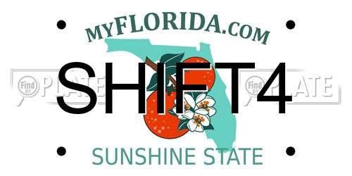 SHIFT4 Florida License Plate