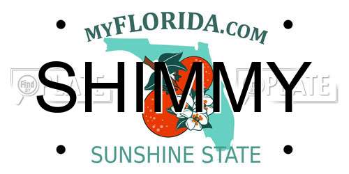 SHIMMY Florida License Plate