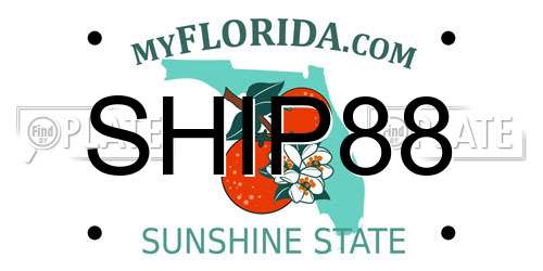 SHIP88 Florida License Plate