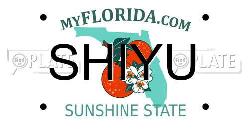 SHIYU Florida License Plate