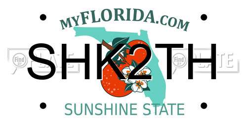 SHK2TH Florida License Plate