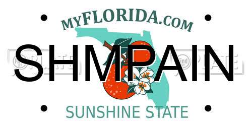 SHMPAIN Florida License Plate